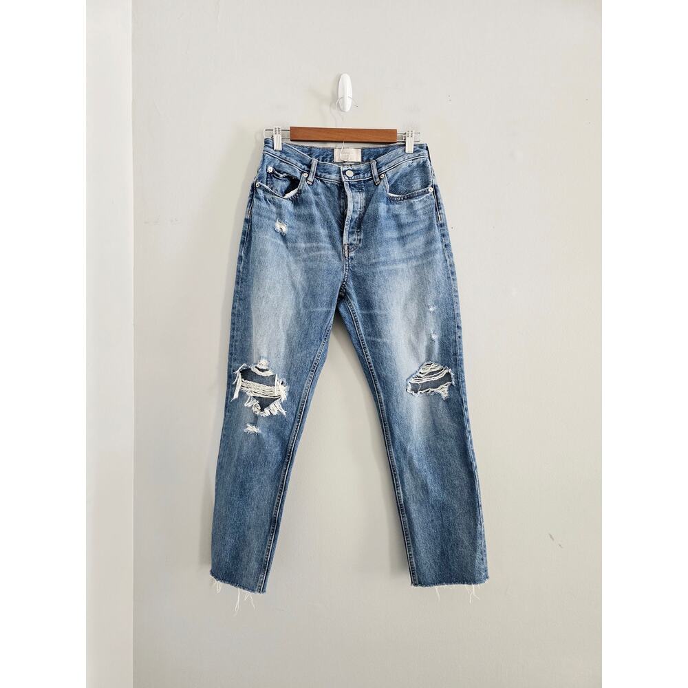 Everlane Cheeky Jeans Distressed Crop Size 27